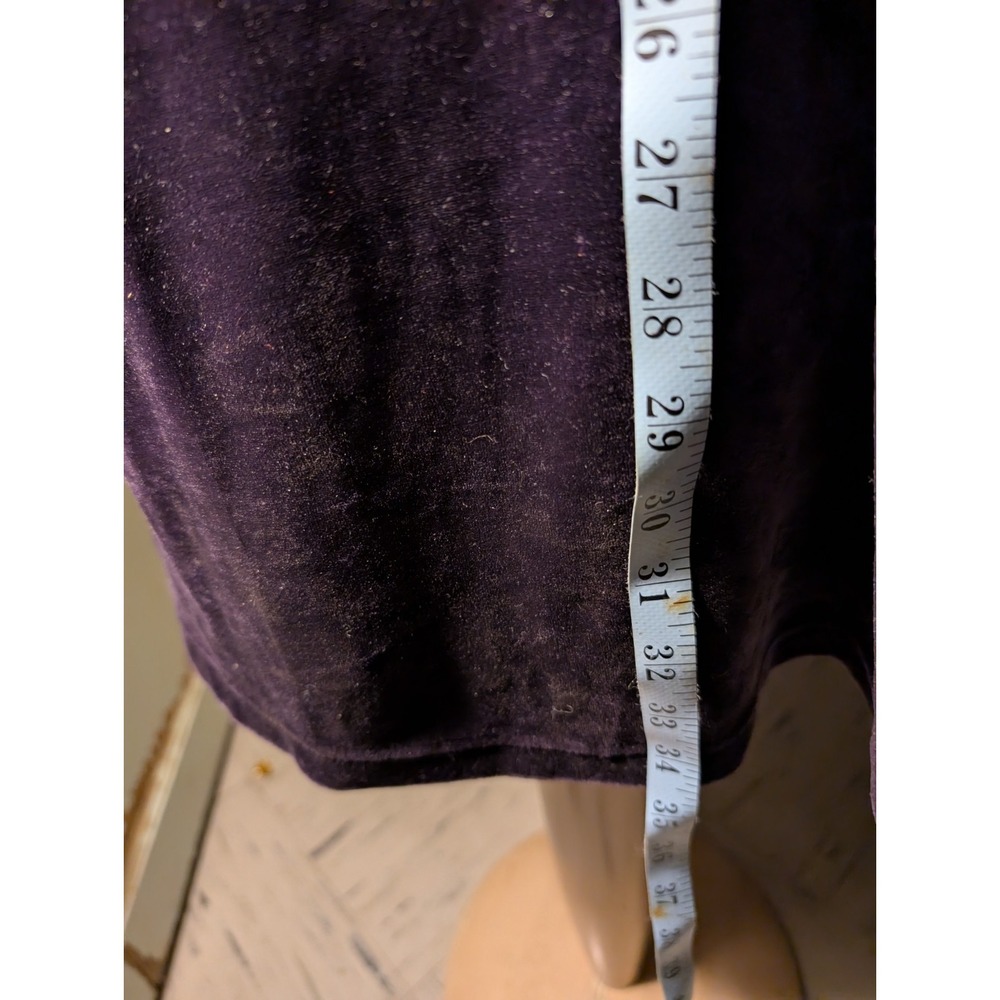 Express Tricot Dress Women's XL Velvet Colorblock VTG Y2K Goth Grunge V Neck - Picture 5 of 7